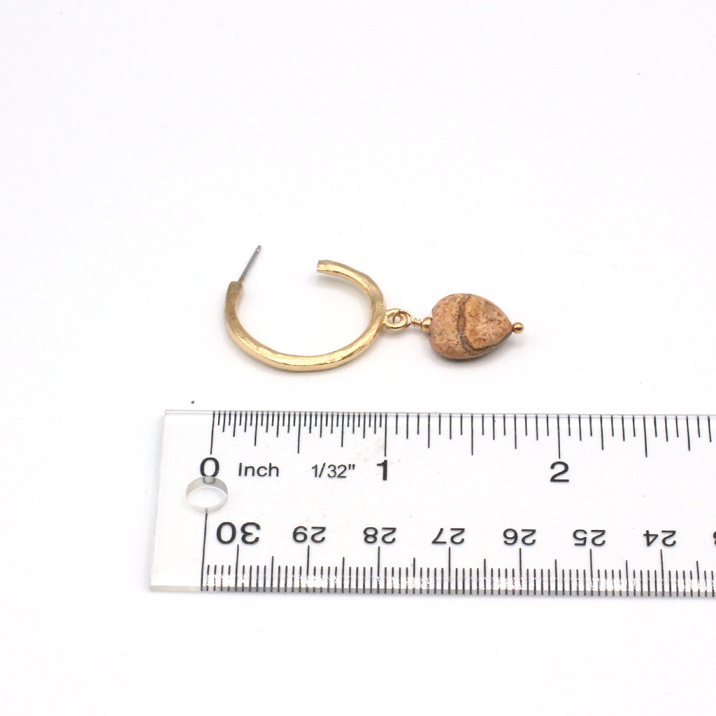 gold post hoop earrings