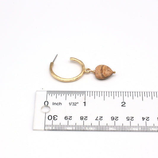 gold post hoop earrings