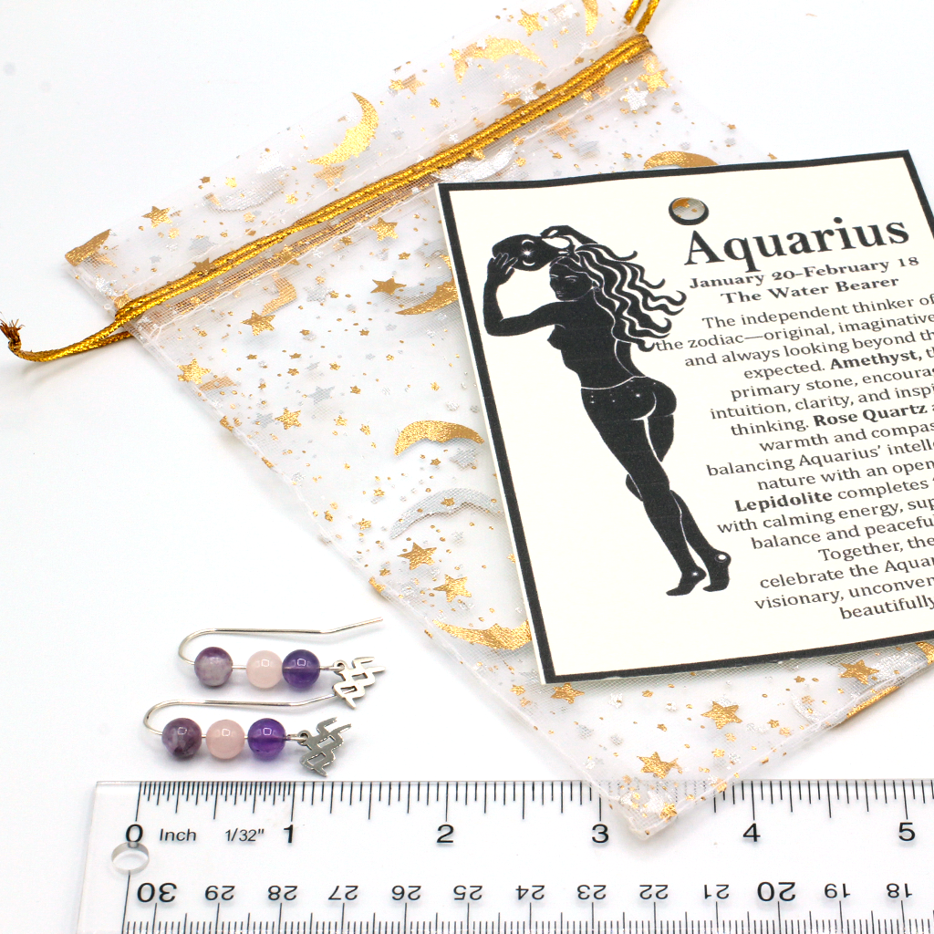 Cosmic Earrings - Aquarius
