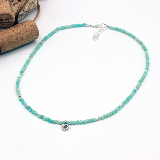 Amazonite and Sterling Silver Necklace