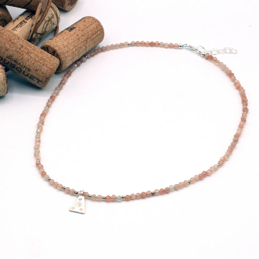SunStone Gemstone and Sterling Silver Necklace