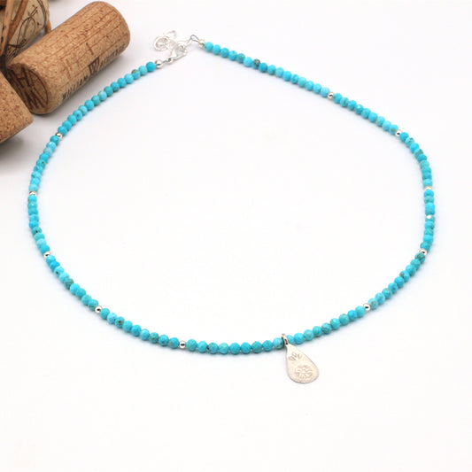 Turquoise Gemstone and Sterling Silver Necklace