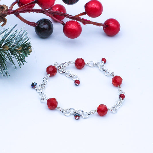 Expertly handcrafted with Crystal Fire Polish Faceted Glass Beads it will elevate any outfit.