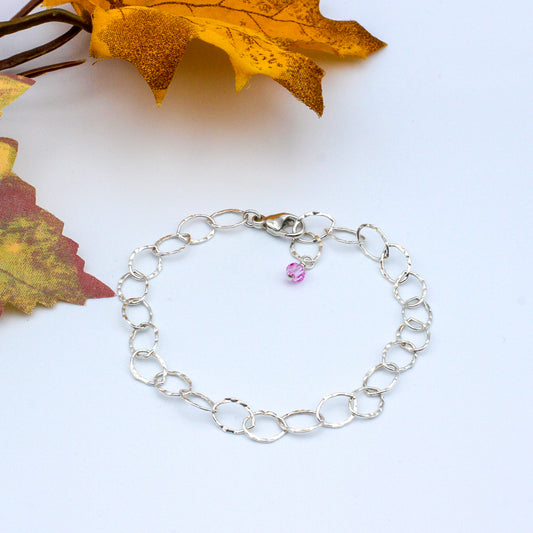 The Soave Bracelet is a beautiful addition to any outfit. Adorned with delicate Pink Quartz Gemstone and made with a high quality delicate sterling silver chain.