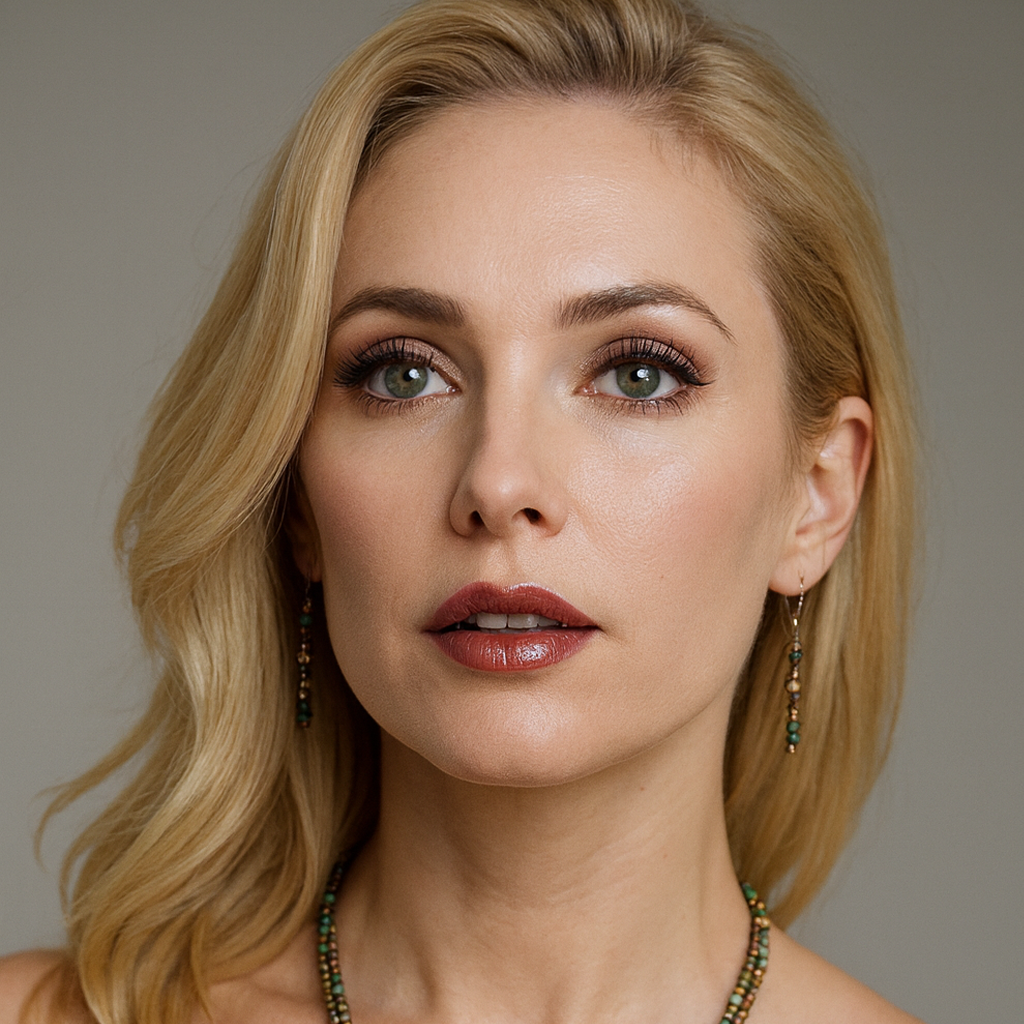 African Turquoise gemstones suspended from Antique Bronze ear-wires enhances the design.