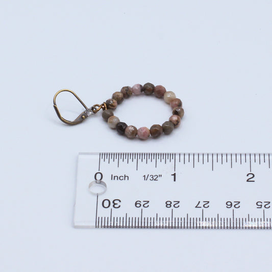 Handcrafted gemstone hoops