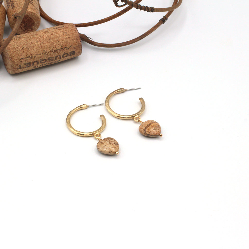 gold post hoop earrings