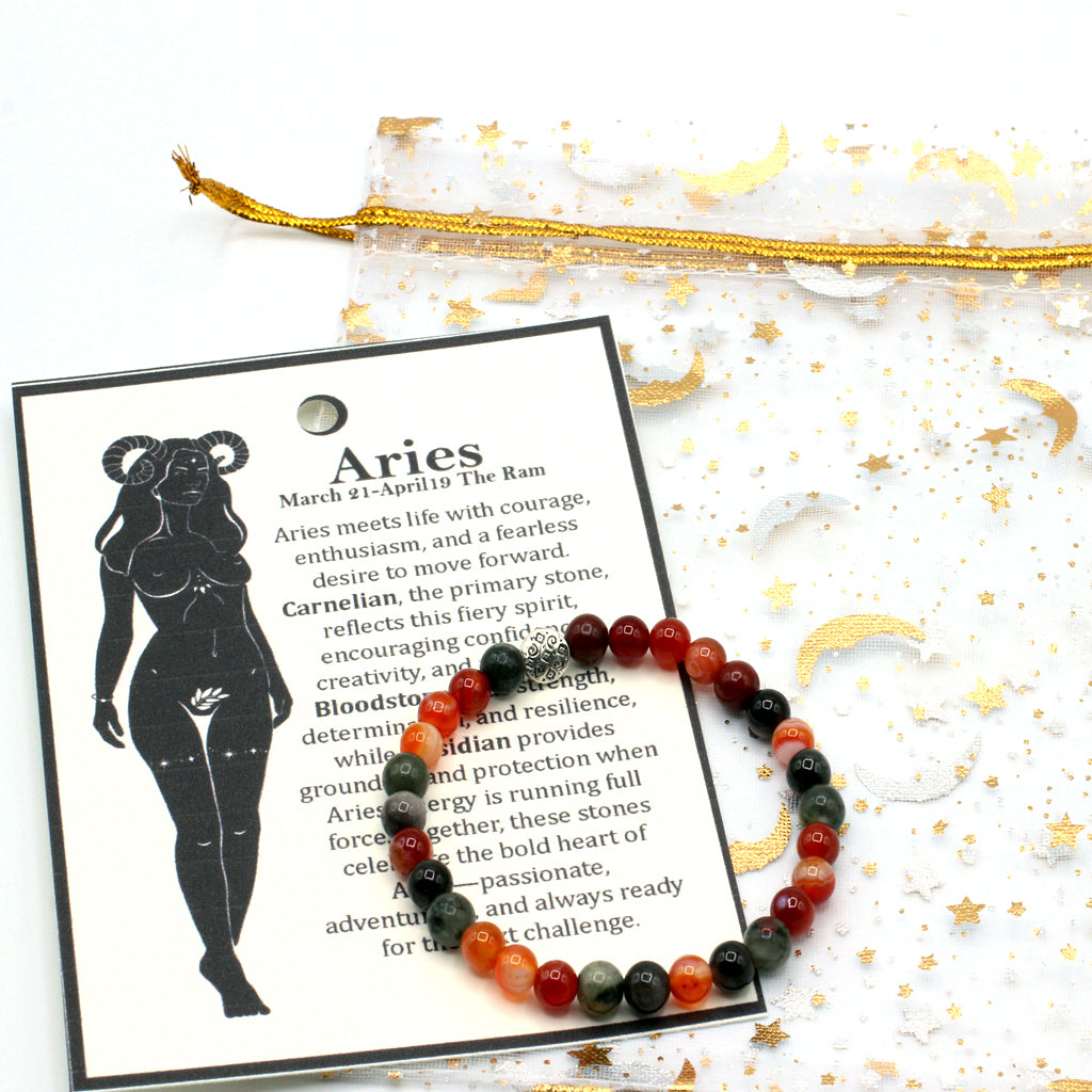 Celebrate the bold and adventurous spirit of Aries with gemstones chosen to reflect courage, strength, and protection.
