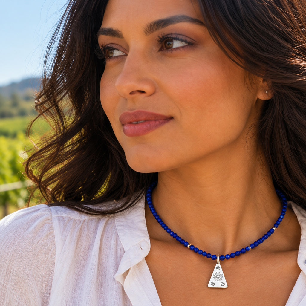 Lapis Lazuli and Sterling Silver Necklace