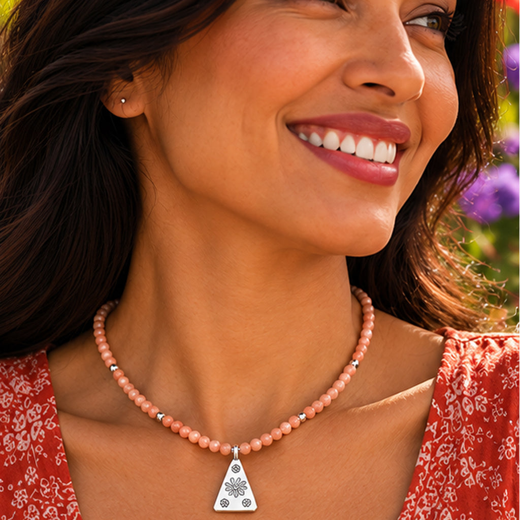 SunStone Gemstone and Sterling Silver Necklace
