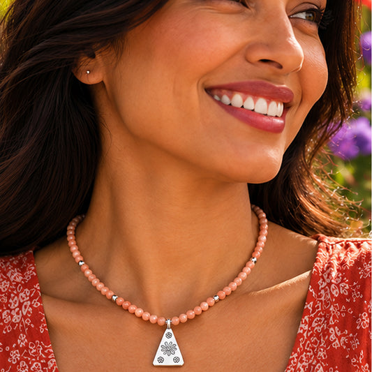 SunStone Gemstone and Sterling Silver Necklace