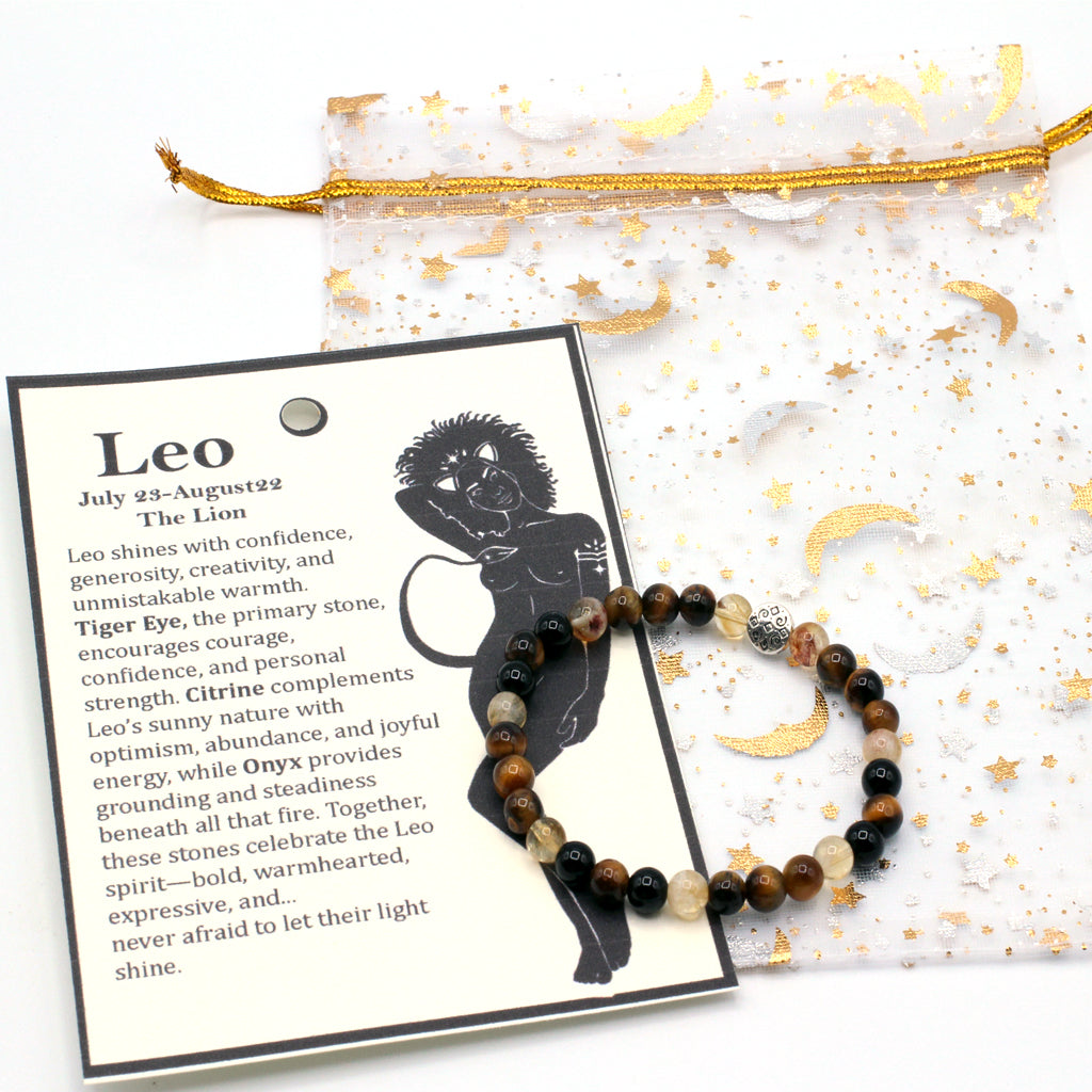 Celebrate the radiant spirit of Leo with gemstones selected to reflect confidence, warmth, and inner strength.