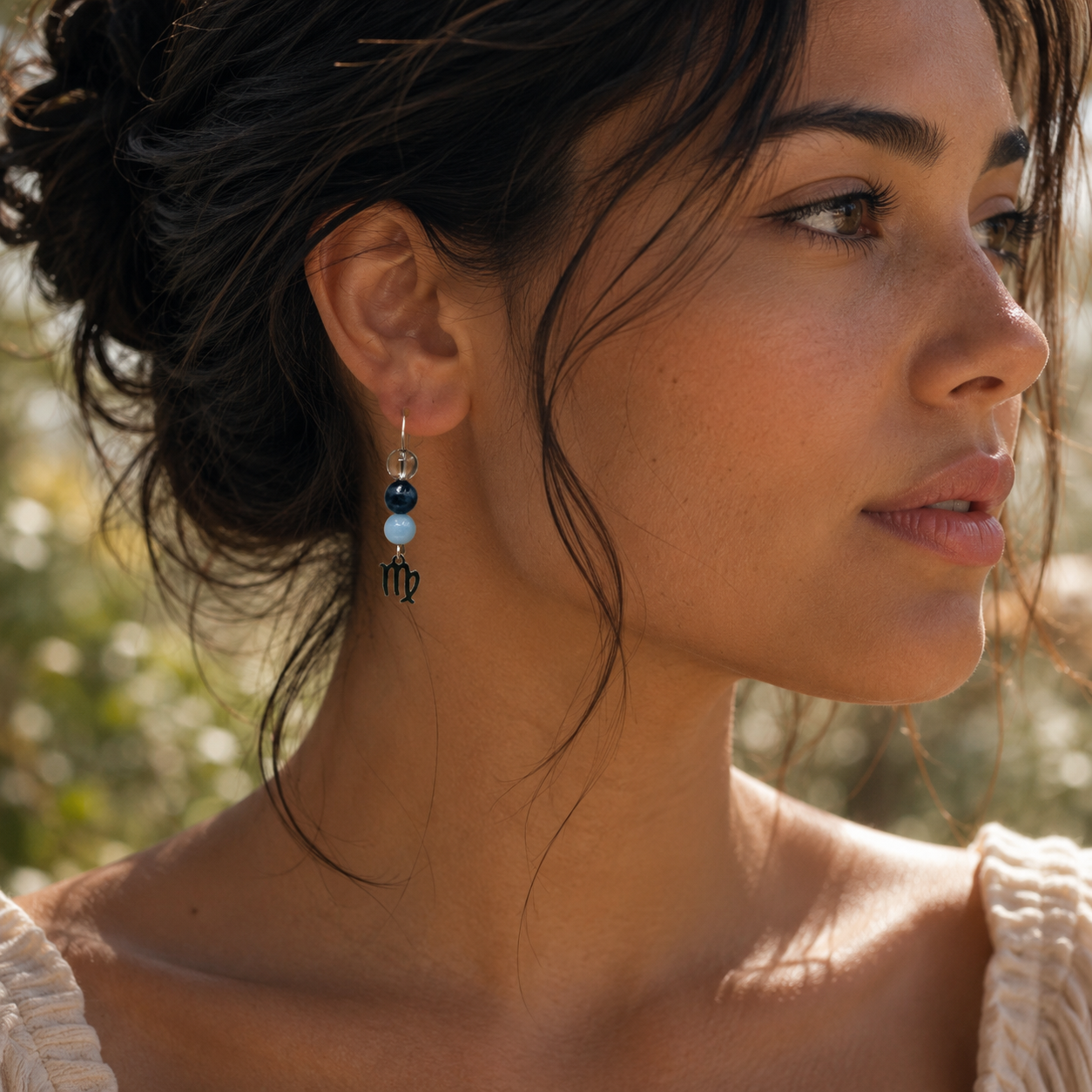 Virgo is thoughtful, observant, and naturally drawn to creating order and purpose. Angelite, the primary stone, encourages serenity, compassion, and peaceful awareness. Sodalite supports clear thinking and thoughtful communication, while Labradorite represents intuition, insight, and discovery.